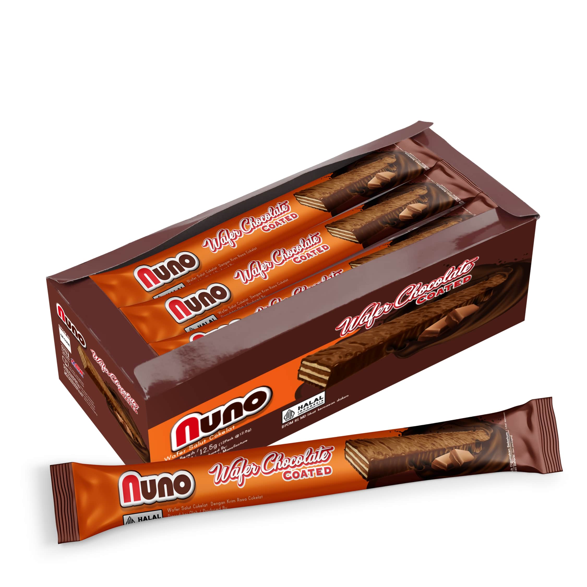 Nuno Wafer coated coklat